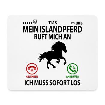 Islandpferdefreunde Islandpferd lustige Sprüche - Mousepad (Querformat) - Weiß - Vorne