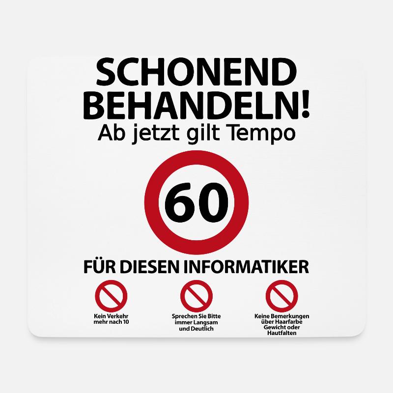 60 Geburtstag Informatiker Geburtstagsgeschenk - Mousepad (Querformat) - Weiß