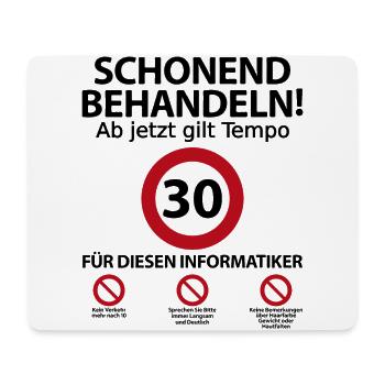 30 Geburtstag Informatiker Geburtstagsgeschenk - Mousepad (Querformat) - Weiß - Vorne