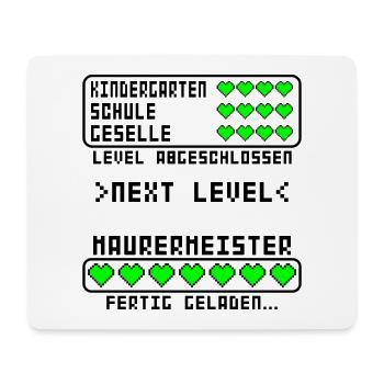 Maurermeister Maurer Meisterprüfung bestanden - Mousepad (Querformat) - Weiß - Vorne