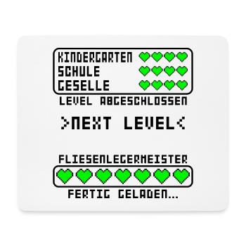 Fliesenleger Meister Fliesenlegermeister bestanden - Mousepad (Querformat) - Weiß - Vorne