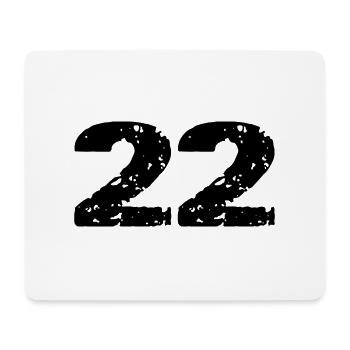 Maillot 22 numéro - Tapis de souris (format paysage) - blanc - Devant
