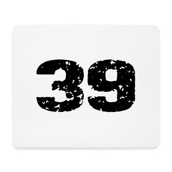 39 Number jersey - Mouse Pad (horizontal) - white - Front