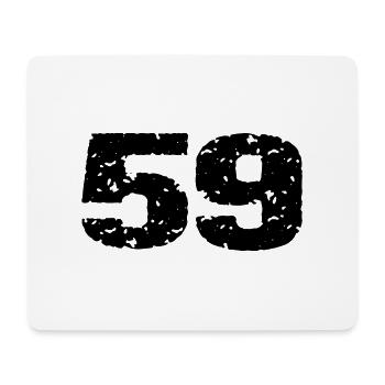 59 Zahl Trikot - Mousepad (Querformat) - Weiß - Vorne