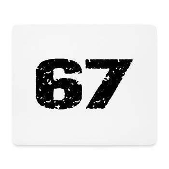 67 Number jersey - Mouse Pad (horizontal) - white - Front