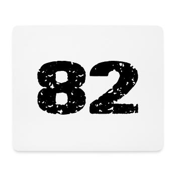 82 Maillot numéro - Tapis de souris (format paysage) - blanc - Devant