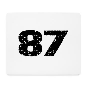 87 Number jersey - Mouse Pad (horizontal) - white - Front