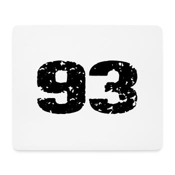 93 Number Jersey - Mouse Pad (horizontal) - white - Front