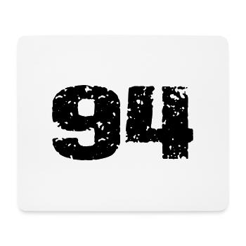 94 Zahl Trikot - Mousepad (Querformat) - Weiß - Vorne