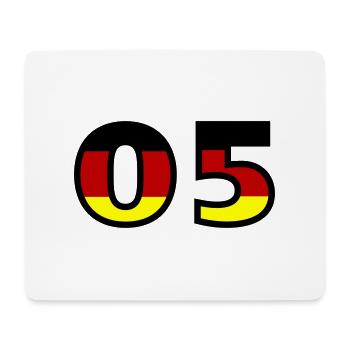 5 Number Germany Jersey - Mouse Pad (horizontal) - white - Front