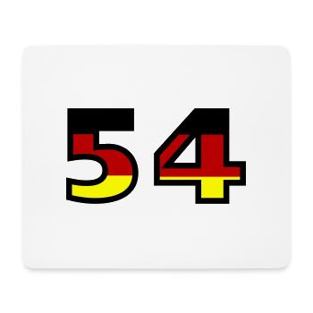 54 Numéro Allemagne Jersey - Tapis de souris (format paysage) - blanc - Devant