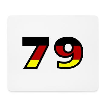 79 Numéro Allemagne Jersey - Tapis de souris (format paysage) - blanc - Devant