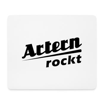 Artern rockt - Textdesign mit Stadtnamen - Mousepad (Querformat) - Weiß - Vorne