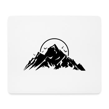 Mountains Silhouette Nature - Mouse Pad (horizontal) - white - Front