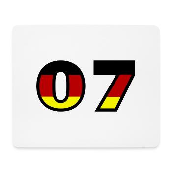 7 Numéro Allemagne Jersey - Tapis de souris (format paysage) - blanc - Devant