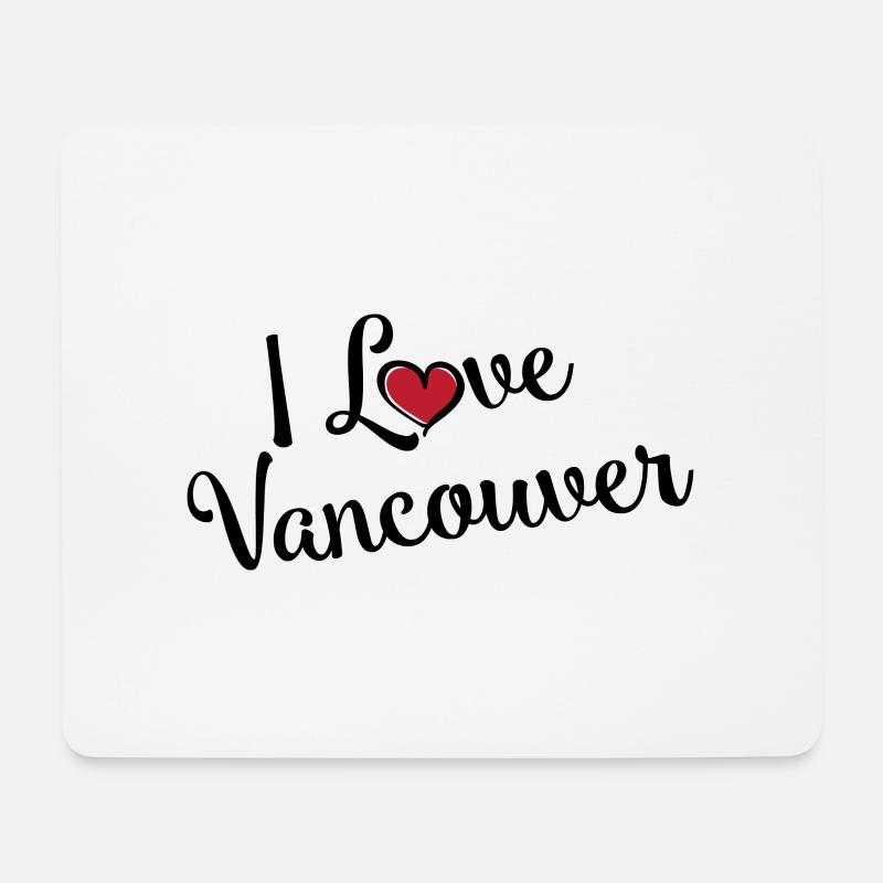 I Love Vancouver - Mousepad (Querformat) - Weiß