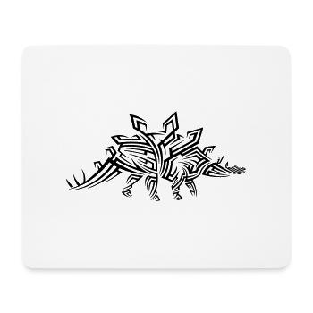 Dinosaur Stegosaurus Tribal Tattoo - Mouse Pad (horizontal) - white - Front