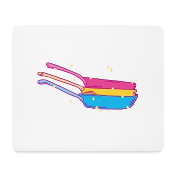 Kitchen pan stack Pansexual - Mouse Pad (horizontal) - white - Front