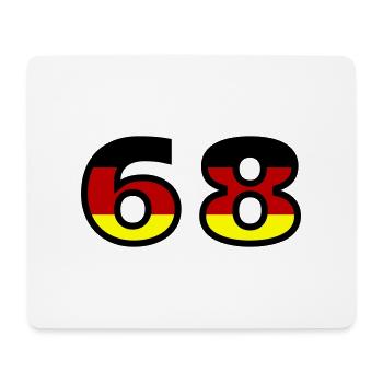68 Numéro Allemagne Jersey - Tapis de souris (format paysage) - blanc - Devant
