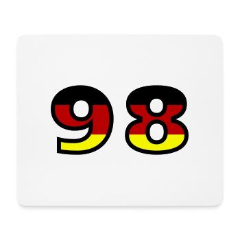 98 Numéro Allemagne Jersey - Tapis de souris (format paysage) - blanc - Devant