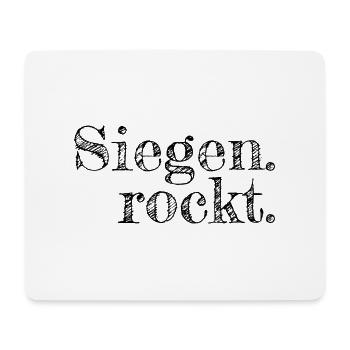 Siegen rockt - Textdesign mit Stadtnamen - Mousepad (Querformat) - Weiß - Vorne