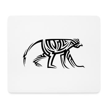 Tatouage tribal de singe - Tapis de souris (format paysage) - blanc - Devant