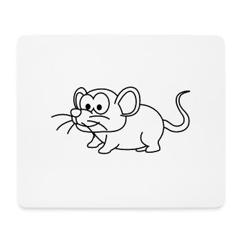 Mouse Comic Animal - Mouse Pad (horizontal) - white - Front