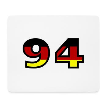 94 Numéro Allemagne Jersey - Tapis de souris (format paysage) - blanc - Devant