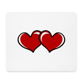 herzen symbol - Mousepad (Querformat) - Weiß - Vorne