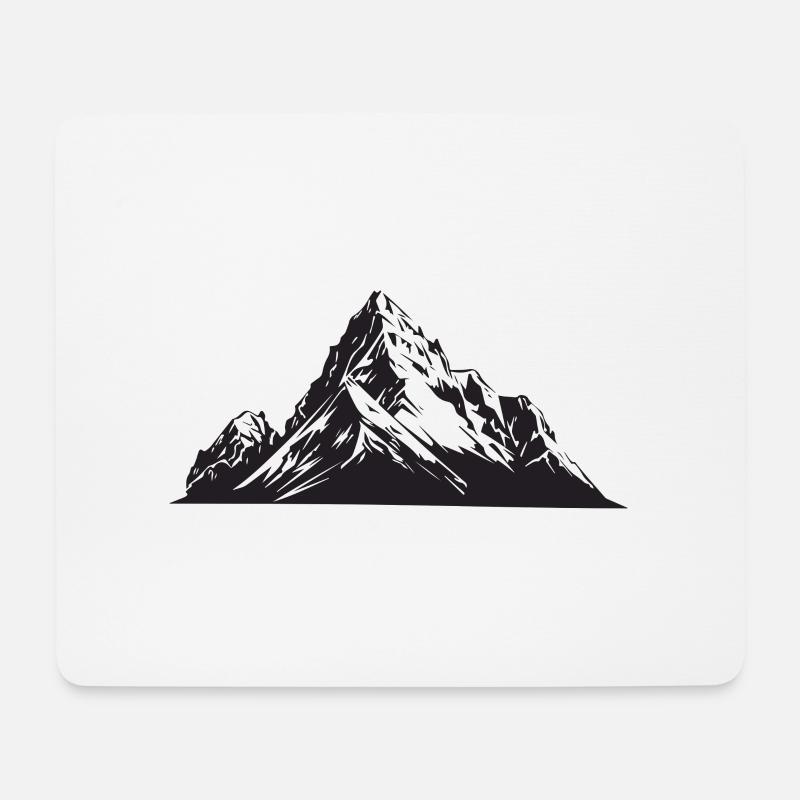 Mountains Natur Berg Symbol - Mousepad (Querformat) - Weiß