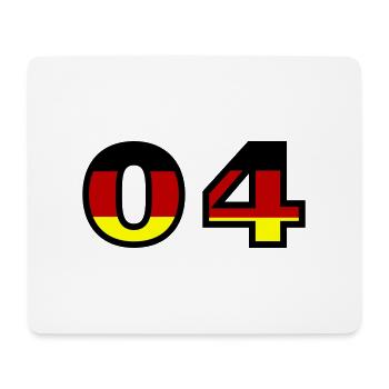 Maillot Allemagne numéro 4 - Tapis de souris (format paysage) - blanc - Devant
