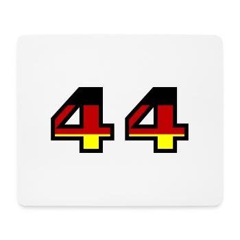 44 Numéro Allemagne Jersey - Tapis de souris (format paysage) - blanc - Devant