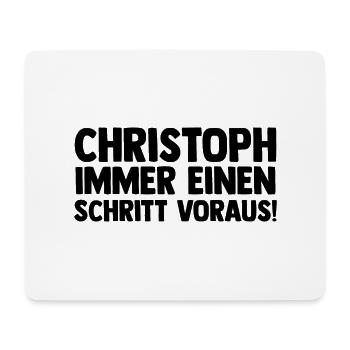 Vorname Chris Christoph - Mousepad (Querformat) - Weiß - Vorne