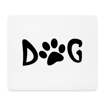 Empreinte du chien - Tapis de souris (format paysage) - blanc - Devant