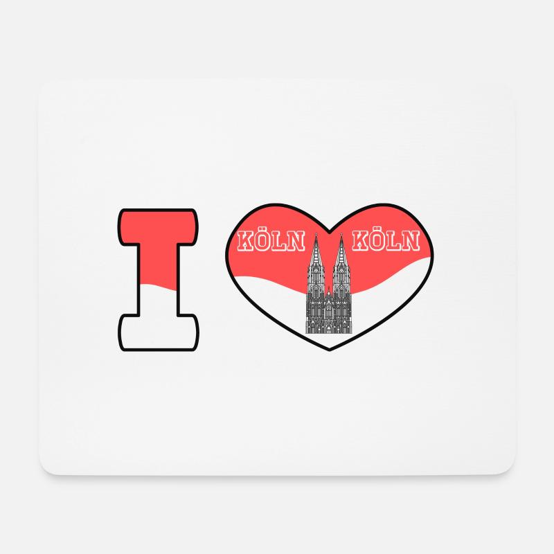 I love Köln Ich liebe Köln Cologne City Germany - Mousepad (Querformat) - Weiß