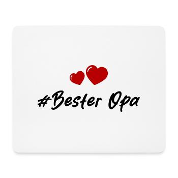 Bester Opa Herzen Liebe - Mousepad (Querformat) - Weiß - Vorne