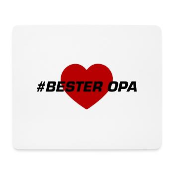 Bester Opa Herz Liebe - Mousepad (Querformat) - Weiß - Vorne
