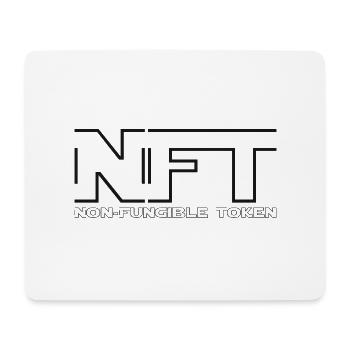 Non Fungible Token NFT - Finances décentralisées DEFI - Tapis de souris (format paysage) - blanc - Devant