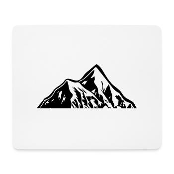 Montagne Silhouette Symbole Montagnes - Tapis de souris (format paysage) - blanc - Devant