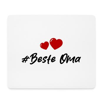 Beste Oma Herzen Liebe - Mousepad (Querformat) - Weiß - Vorne