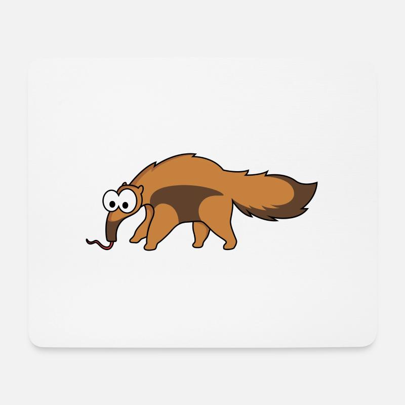 Ameisenbär Comic Tier - Mousepad (Querformat) - Weiß