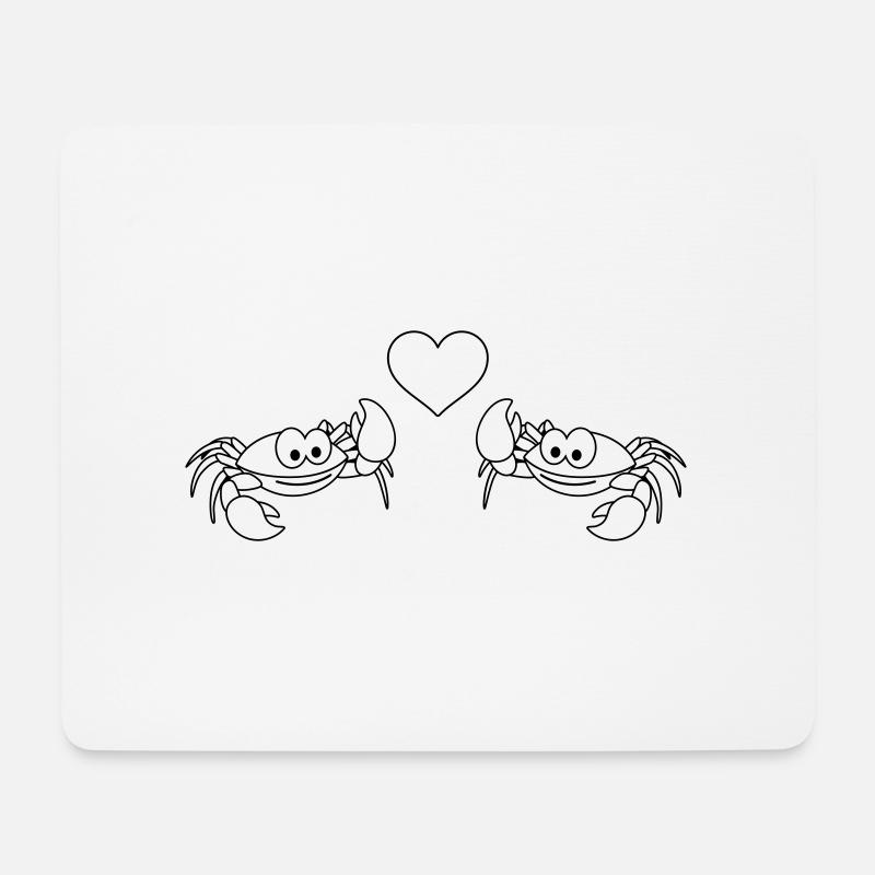 Krabbe Comic Paar liebe - Mousepad (Querformat) - Weiß