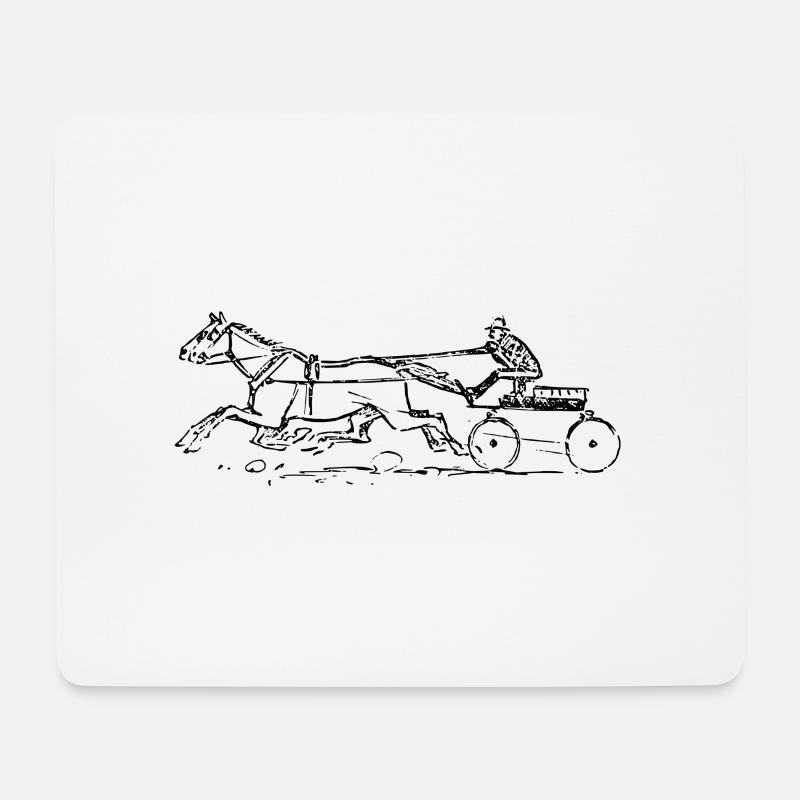 horse40 - Mousepad (Querformat) - Weiß