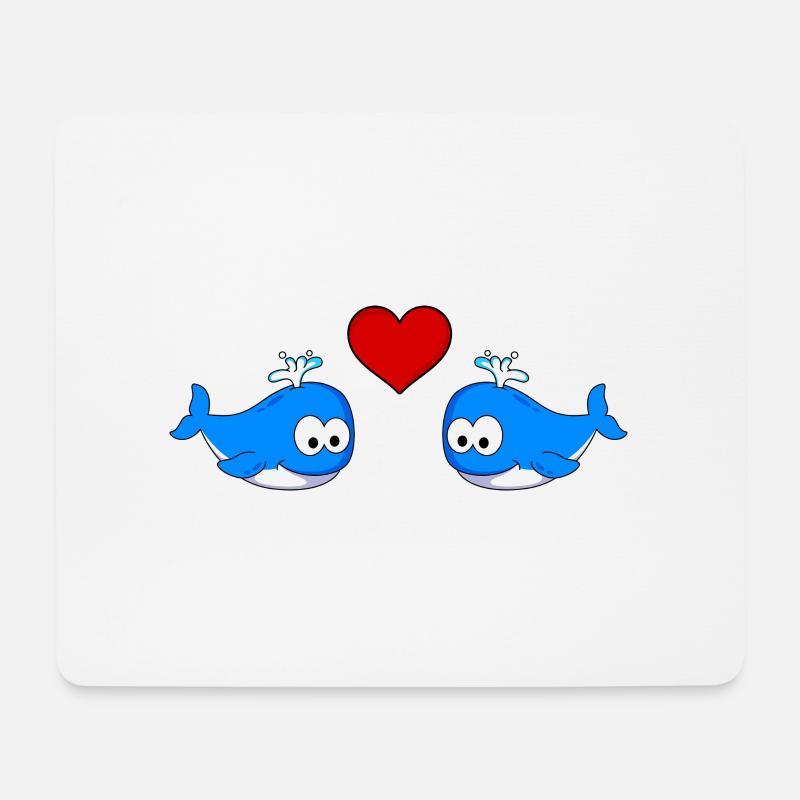 Wale Comic Paar liebe - Mousepad (Querformat) - Weiß