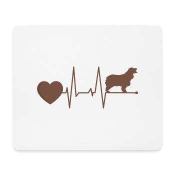 Cocker Chocolat Épagneul Maman Battement de cœur - Tapis de souris (format paysage) - blanc - Devant