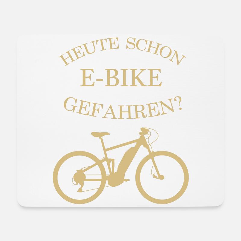 e bike e-bike spruch - Mousepad (Querformat) - Weiß