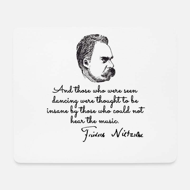 Quotes about nietzsche - Mousepad (Querformat) - Weiß
