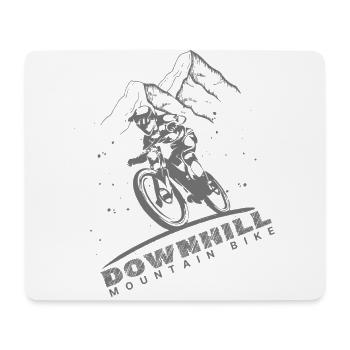 Downhill Mountain Bike Berge - Mousepad (Querformat) - Weiß - Vorne