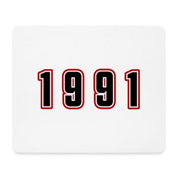 1991 Jahr Zahl - Mousepad (Querformat) - Weiß - Vorne