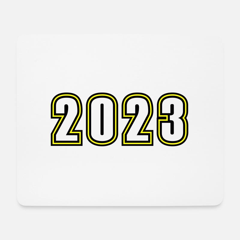 2023 Jahr - Mousepad (Querformat) - Weiß